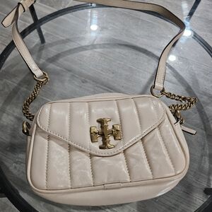 Tory Burch Mini Kira Camera Bag in Cream